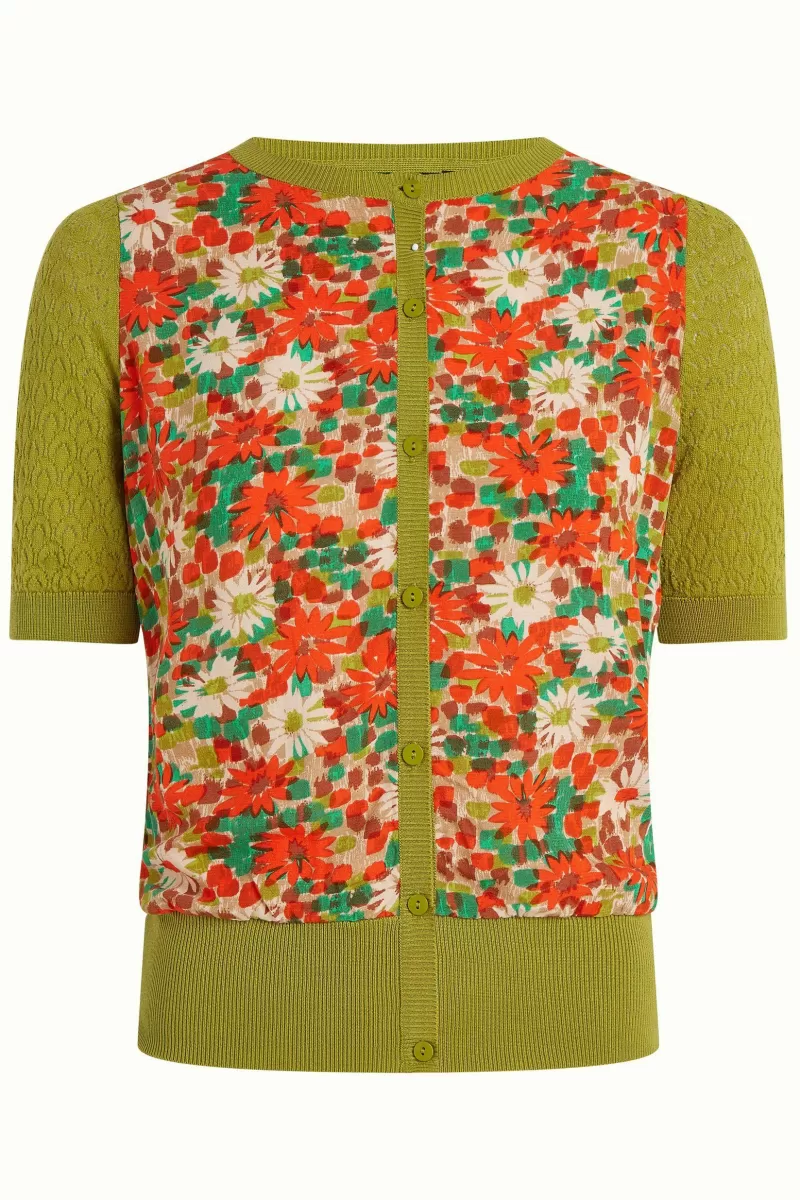 ajour_knit_cardi_keylime_2.webp Vrouw King Louie Vesten-Ajour Knit Cardi Keylime