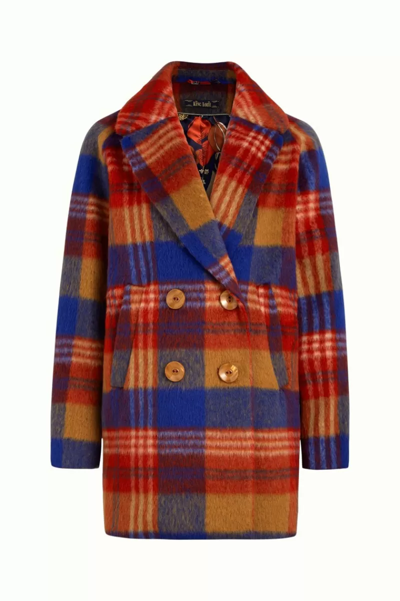 amelie_coat_hutton_check_3.webp Vrouw King Louie Jassen & Blazers-Amelie Coat Hutton Check