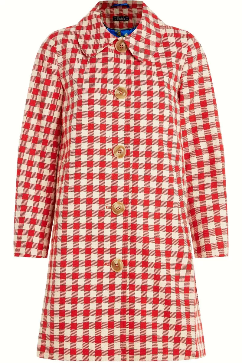 anais_coat_long_nimes_check_3.webp Vrouw King Louie Jassen & Blazers-Anais Coat Long Nimes Check