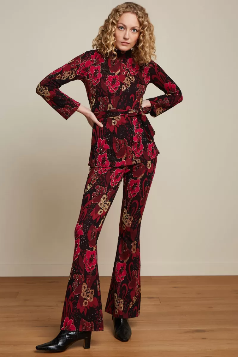 border_flared_pants_bloomsbury_2.webp Vrouw King Louie Broeken-Border Flared Pants Bloomsbury