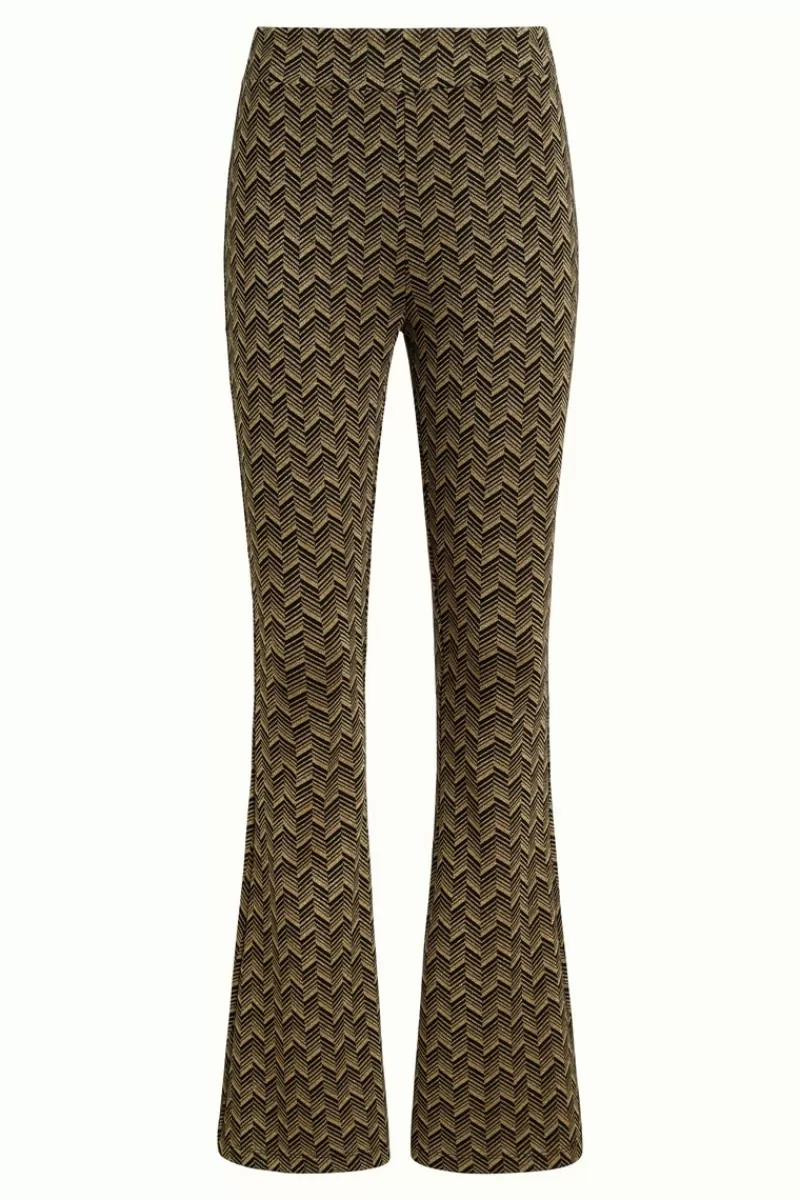 border_flared_pants_facet_3.webp Vrouw King Louie Broeken-Border Flared Pants Facet