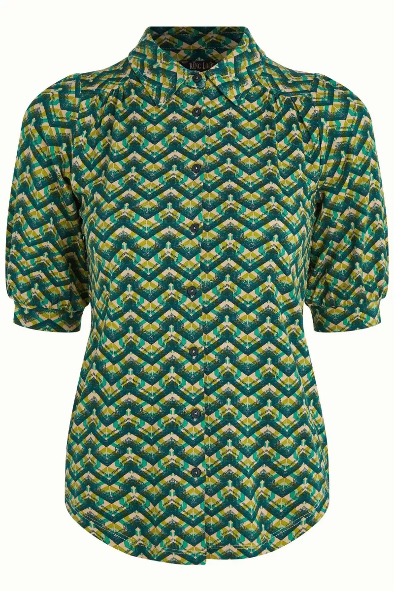 carina_blouse_brazza_3.webp Vrouw King Louie Blouses-Carina Blouse Brazza