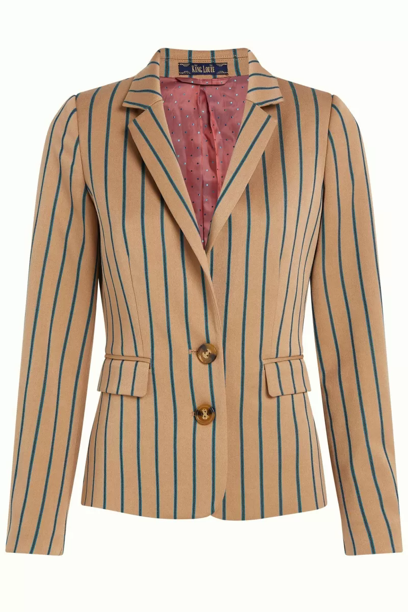 daisy_blazer_cubano_stripe_3.webp Vrouw King Louie Jassen & Blazers-Daisy Blazer Cubano Stripe