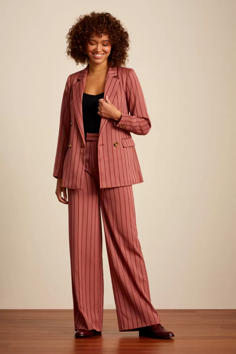 dinah_blazer_cubano_stripe_2.webp Vrouw King Louie Jassen & Blazers-Dinah Blazer Cubano Stripe