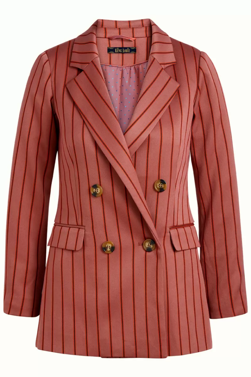 dinah_blazer_cubano_stripe_4.webp Vrouw King Louie Jassen & Blazers-Dinah Blazer Cubano Stripe