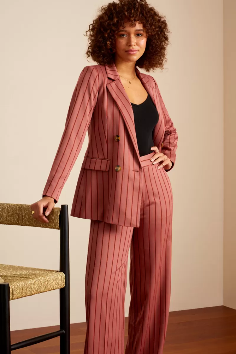 dinah_blazer_cubano_stripe_5.webp Vrouw King Louie Jassen & Blazers-Dinah Blazer Cubano Stripe