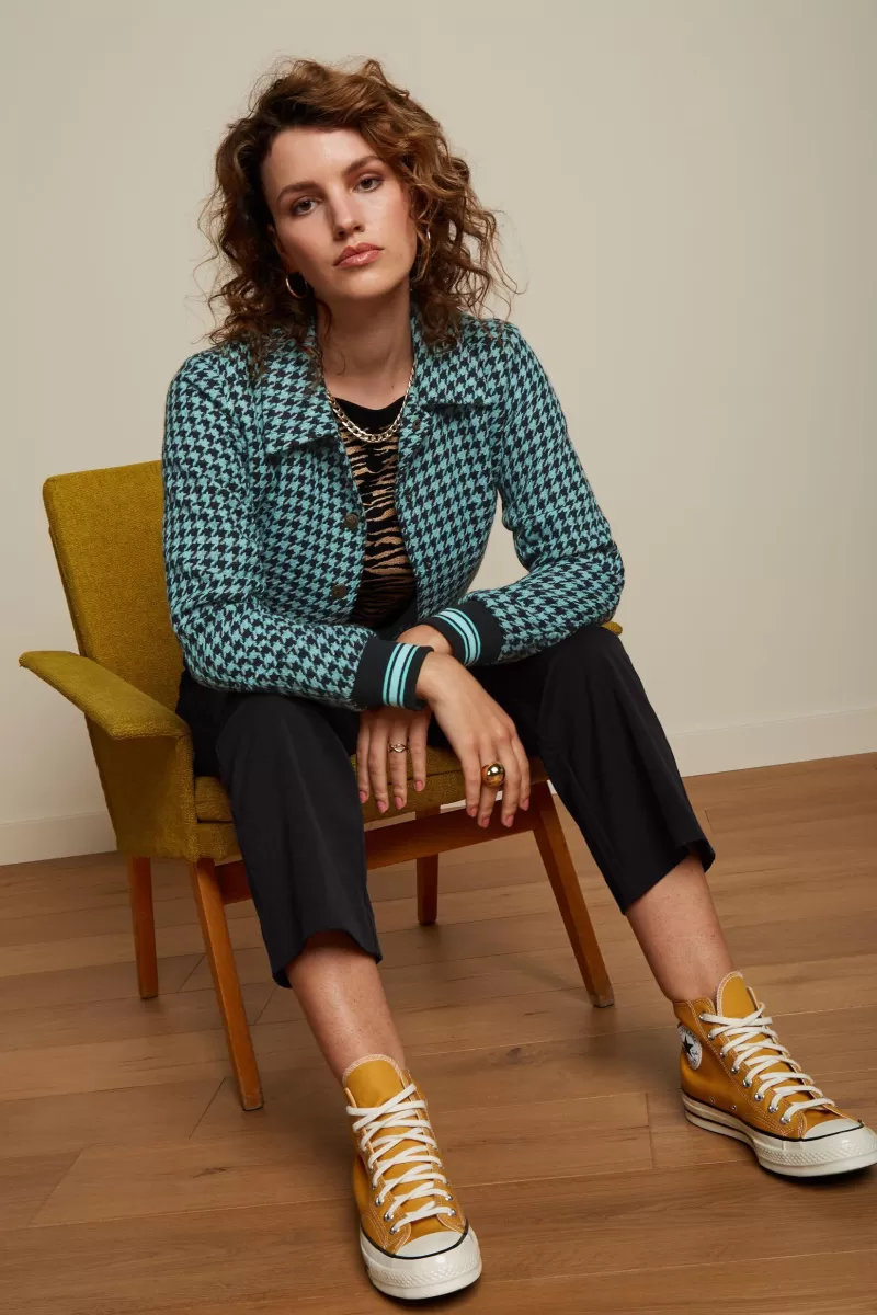isa_collar_jacket_rubio_check_4.webp Vrouw King Louie Jassen & Blazers-Isa Collar Jacket Rubio Check