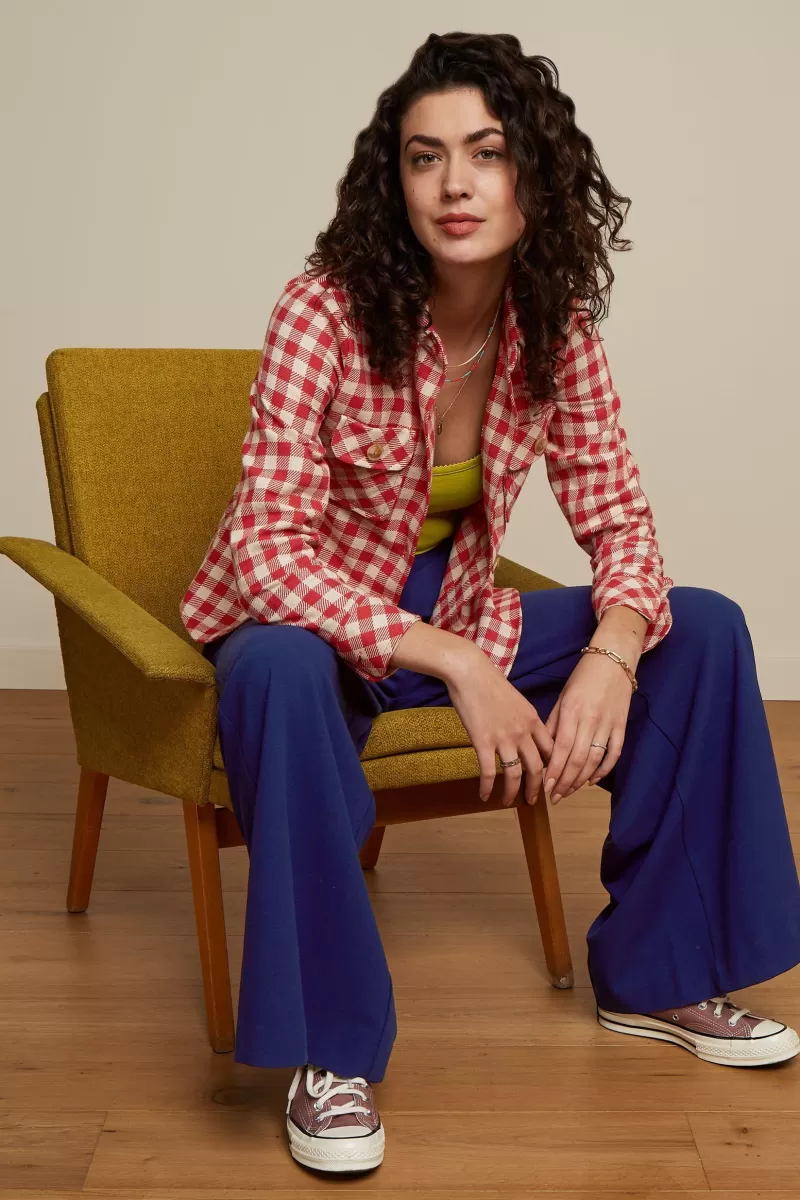 janice_jacket_nimes_check_4.webp Vrouw King Louie Jassen & Blazers-Janice Jacket Nimes Check