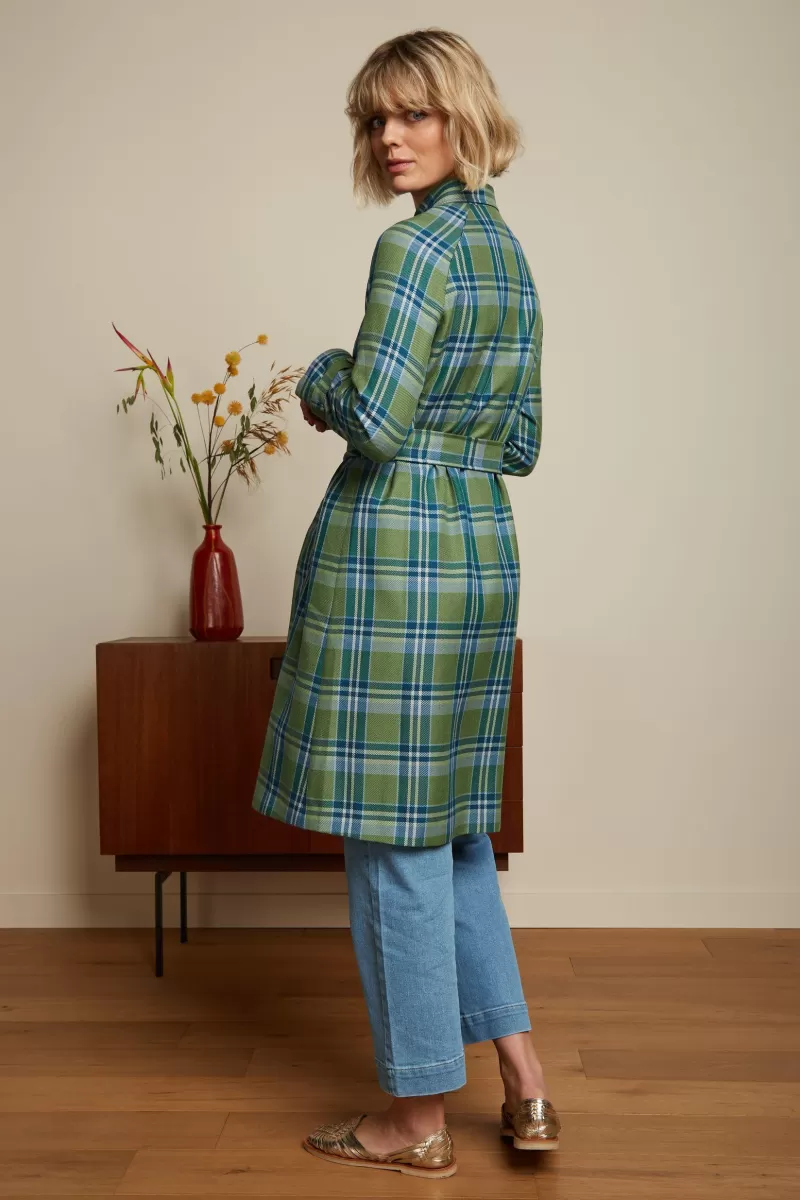 lizzie_coat_nomad_check_2.webp Vrouw King Louie Jassen & Blazers-Lizzie Coat Nomad Check