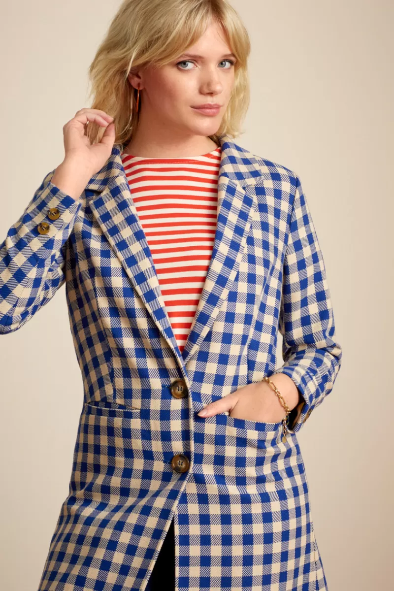 lotte_coat_nimes_check_2.webp Vrouw King Louie Jassen & Blazers-Lotte Coat Nimes Check