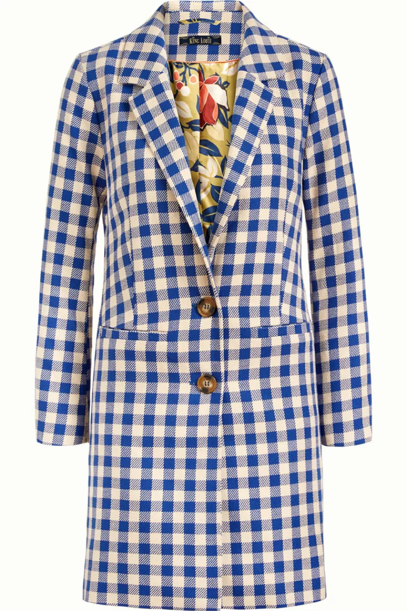 lotte_coat_nimes_check_3.webp Vrouw King Louie Jassen & Blazers-Lotte Coat Nimes Check