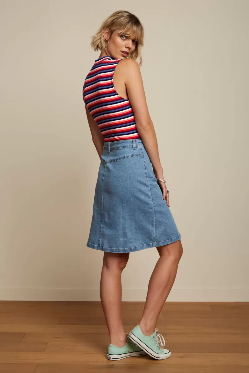 mary_skirt_strata_denim_2.webp Vrouw King Louie Rokken-Mary Skirt Strata Denim