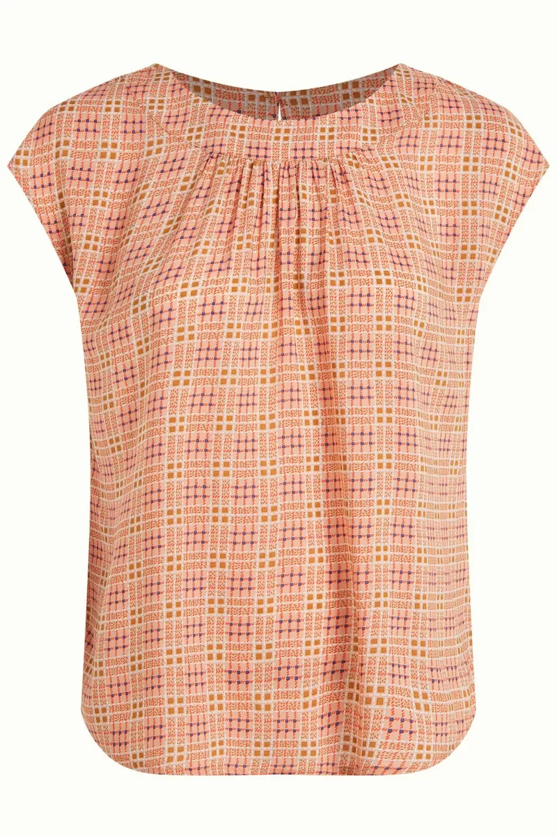 shirley_top_sapeuse_check_3.webp Vrouw King Louie Tops & Shirts-Shirley Top Sapeuse Check